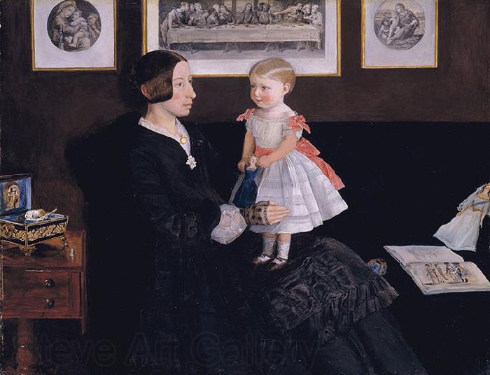 Sir John Everett Millais Mrs James Wyatt Jr and her Daughter Sarah Germany oil painting art
